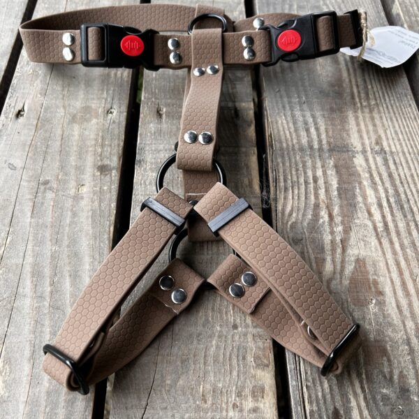 Szelki GUARD  XL HEXA  25mm BRĄZOWY - obrazek 2